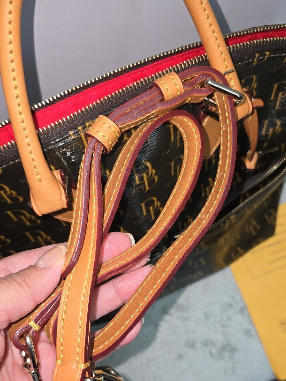 Dooney & Bourke Signature Satchel - Picture 10 of 11